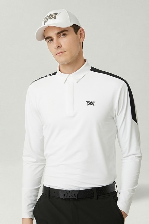 MEN COLOR BLOCKED COLLAR LONG SLEEVE