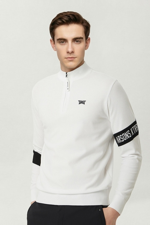 MEN HALF ZIP-UP SWEATER