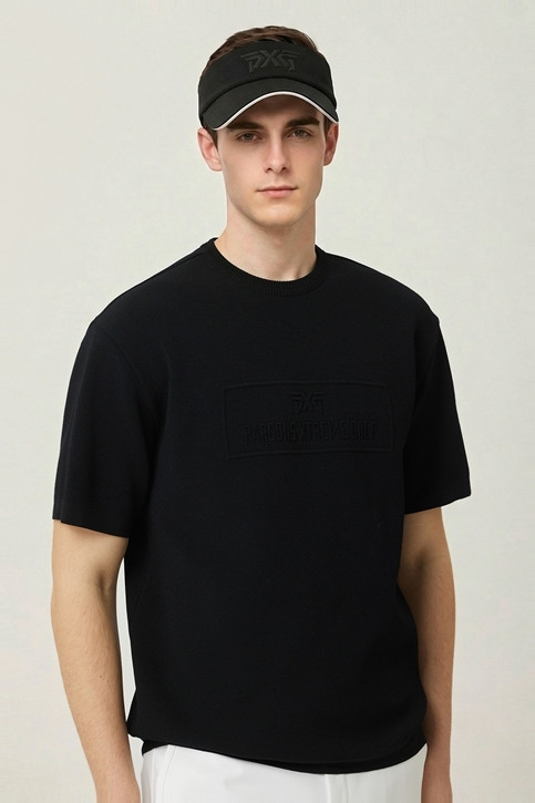 MEN ROUND NECK SHORT SLEEVE SWEATER