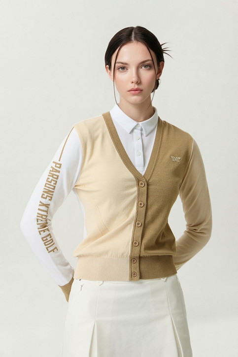 WOMEN V-NECK KNIT CARDIGAN