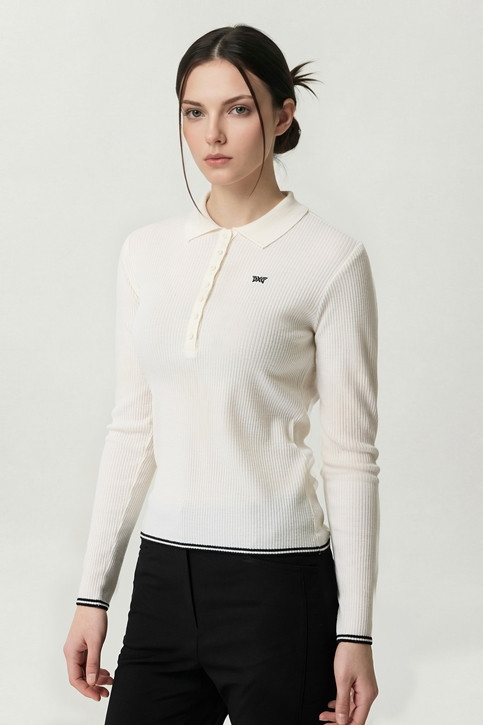 WOMEN SLIM COLLARED SWEATER