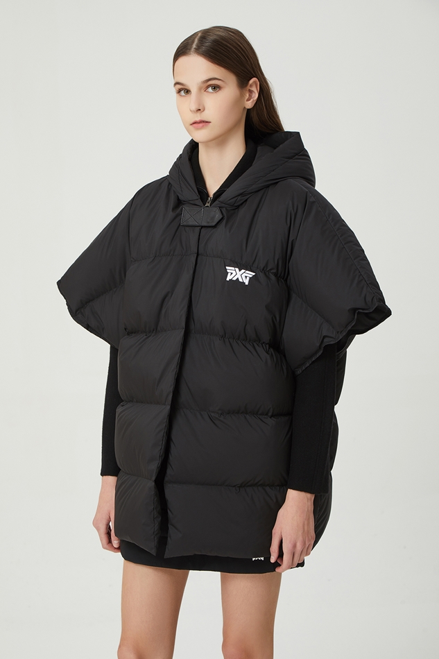 HOODED DOWN PUFFER CAPE