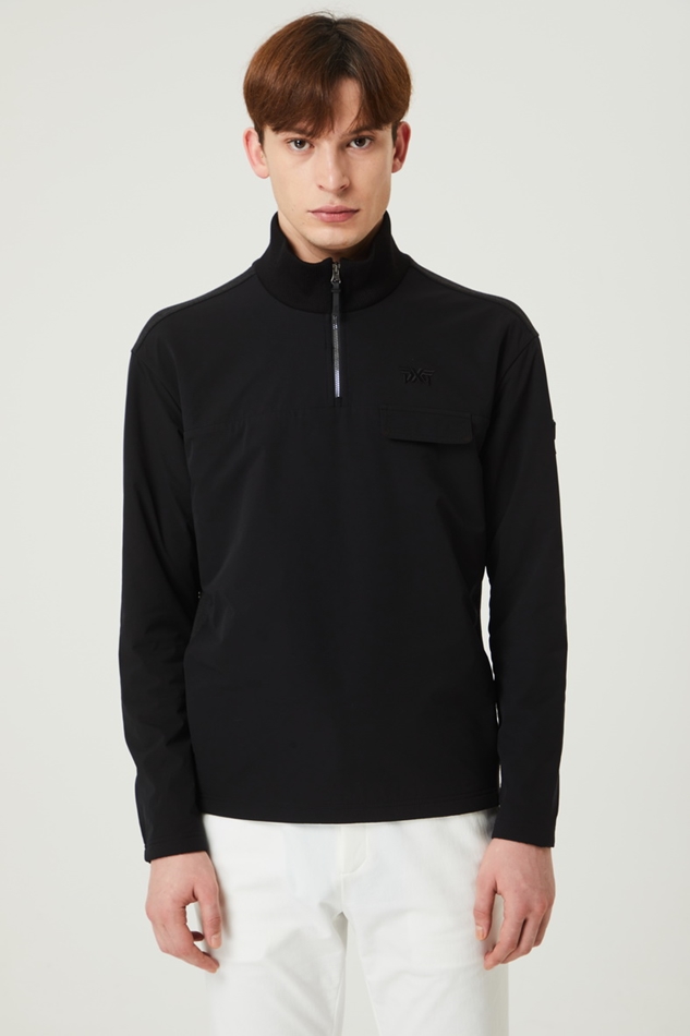 HYBRID HALF ZIP-UP LS T-SHIRT