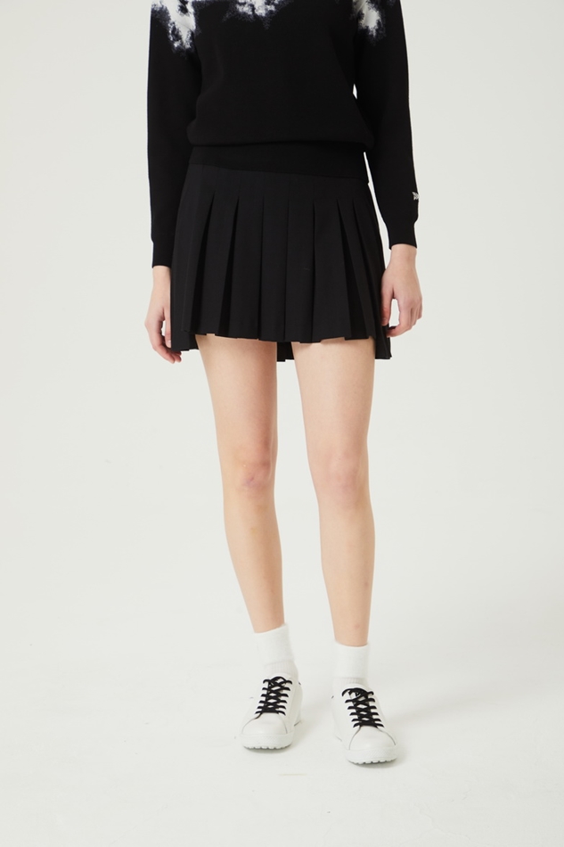 WOMENS PLAIN PLEATED SKIRT