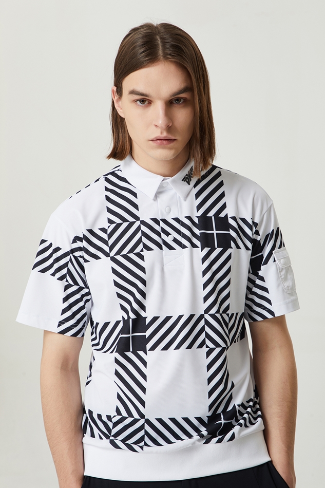 SUMMER PATTERN COLLAR SHORT SLEEVE T-SHIRT