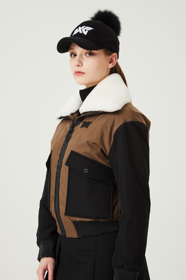WOMEN WINTER WIDE COLLARED MA-1 JUMPER