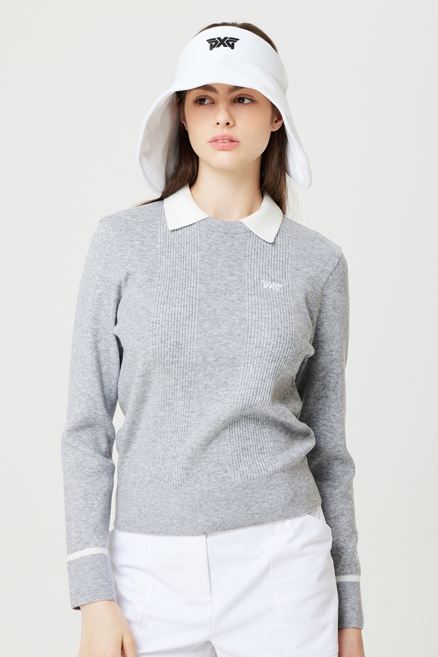 WOMEN COLLAR NECK SWEATER