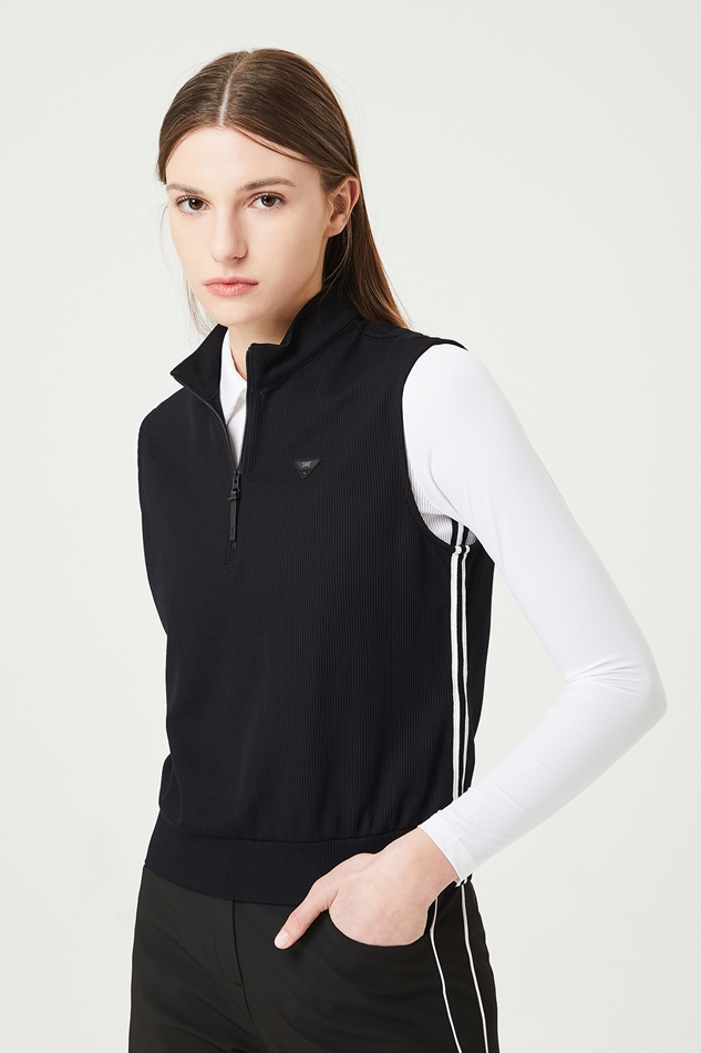 WOMEN SUMMER HALF ZIP JERSEY VEST