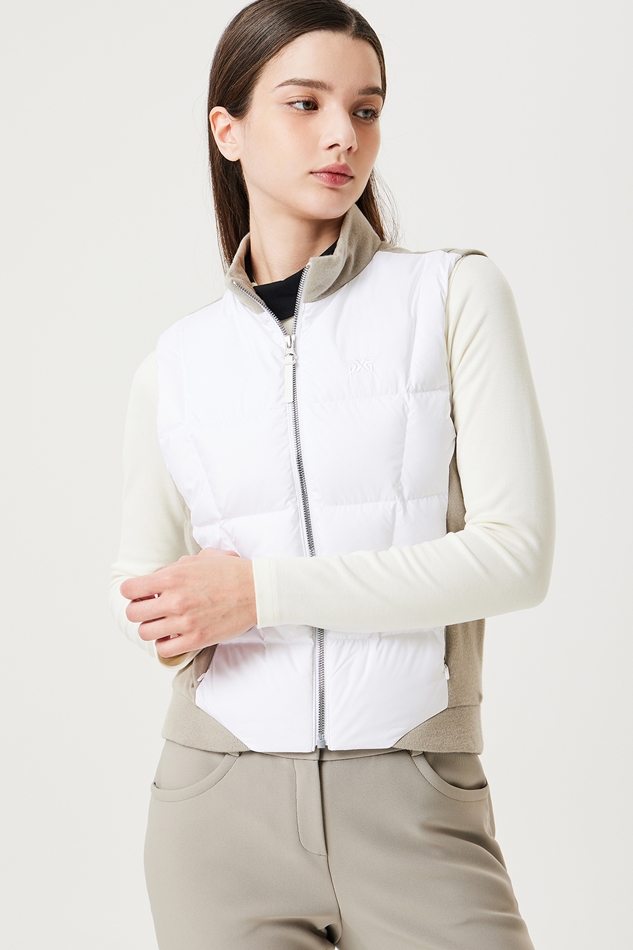 WOMEN WINTER KNIT HYBRID DOWN VEST