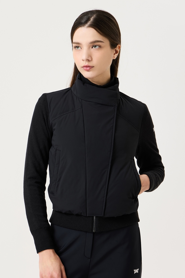 WOMEN WINTER KNIT HYBRID SWING DOWN JACKET