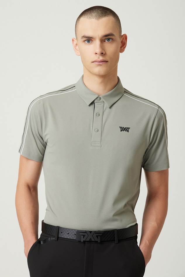 LINE POINT COLLAR SHORT-SLEEVE
