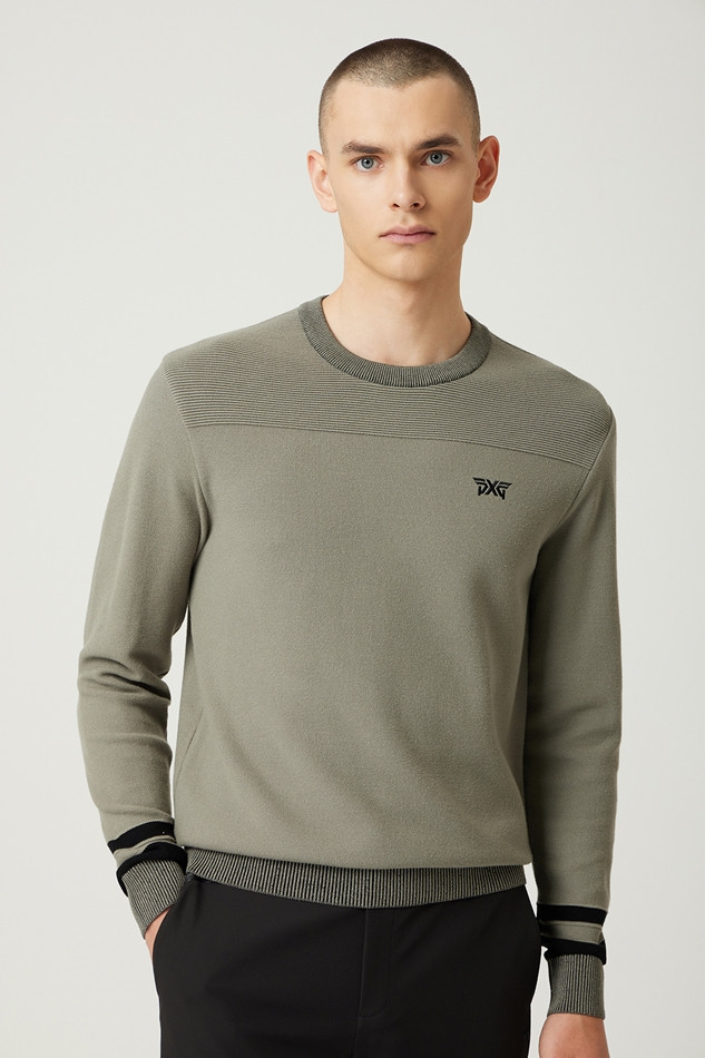 NEW TEXTURED ROUND NECK SWEATER