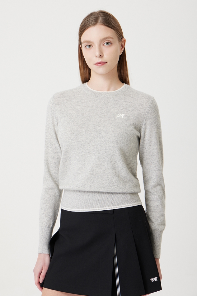WOMEN BASIC ROUND NECK SWEATER