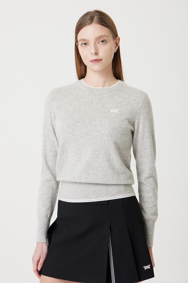 WOMEN BASIC ROUND NECK SWEATER