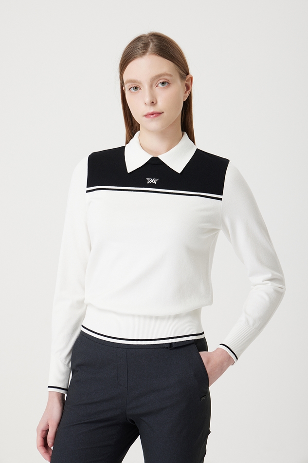 WOMEN COLOR BLOCK SWEATER