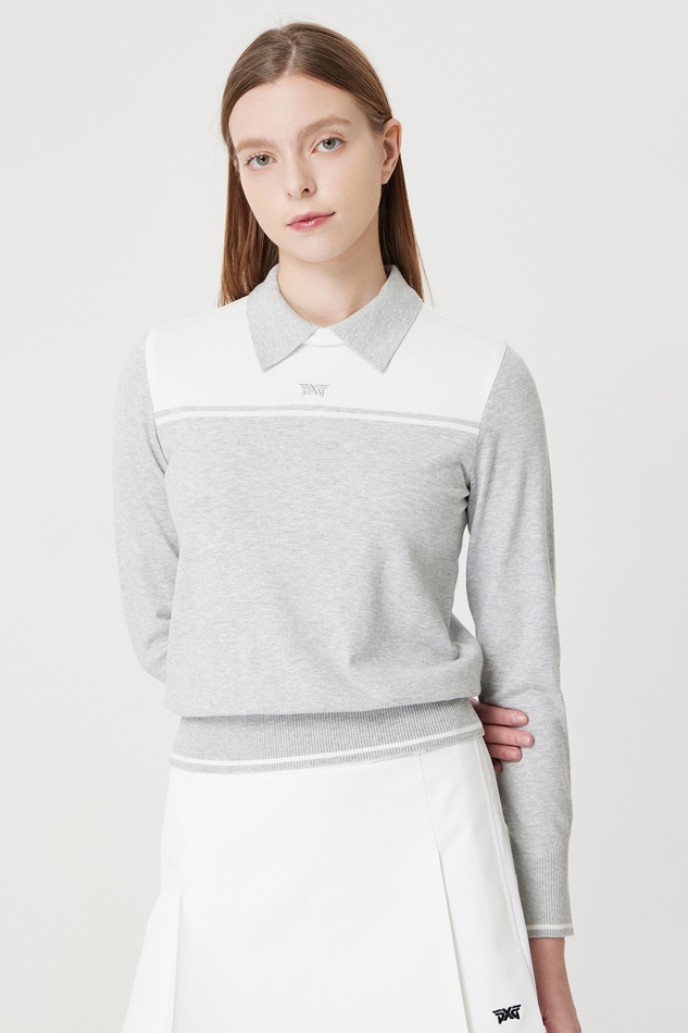 WOMEN COLOR BLOCK SWEATER