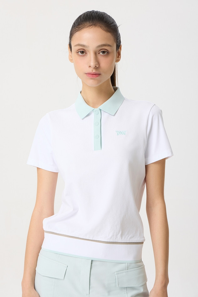 WOMENS SUMMER KNIT HYBRID SHORT-SLEEVE