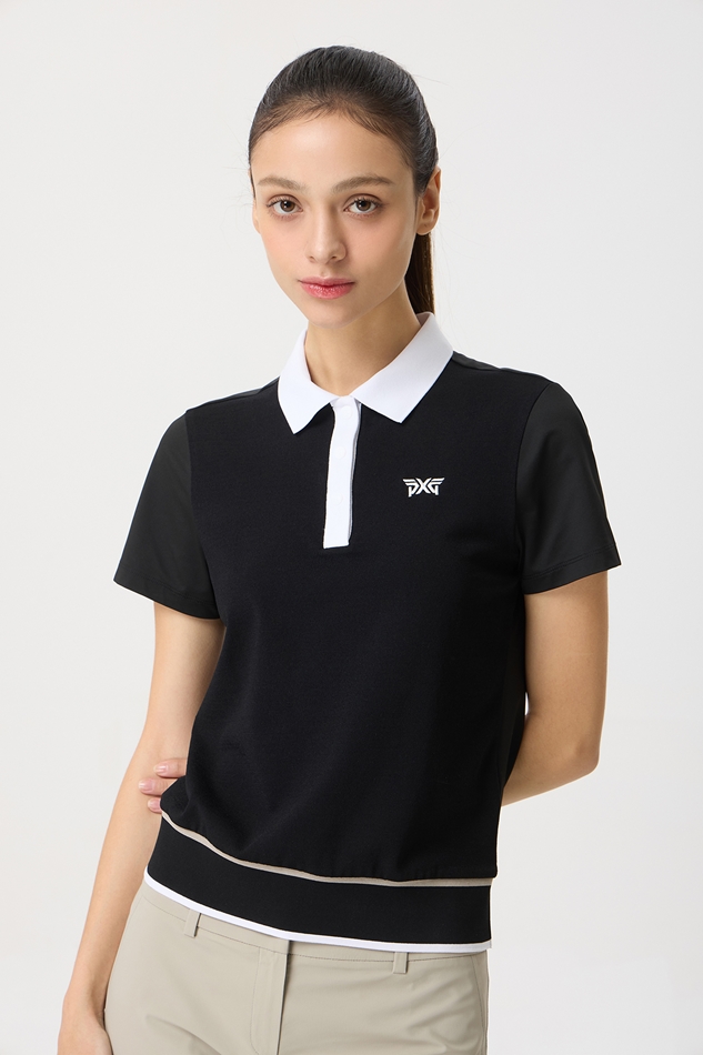 WOMENS SUMMER KNIT HYBRID SHORT-SLEEVE