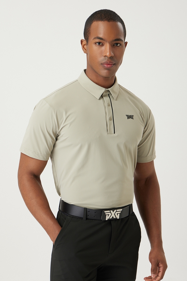SUMMER TEXTURED COLLAR SHORT-SLEEVE