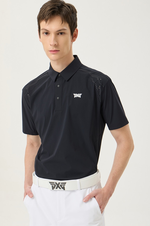 SUMMER WOVEN LOOSE FIT COLLAR SHORT-SLEEVE