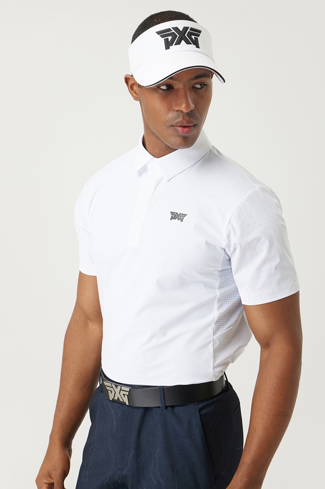 SUMMER PATTERN POINT COLLAR SHORT-SLEEVE
