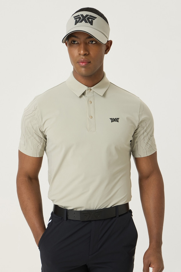 SUMMER PATTERN POINT COLLAR SHORT-SLEEVE