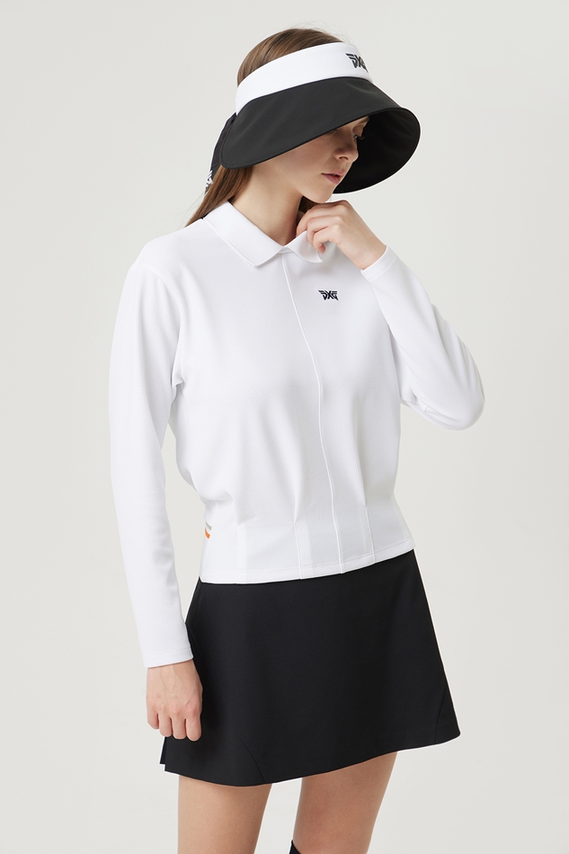 WOMENS HOURGLASS FIT COLLAR LONG-SLEEVE