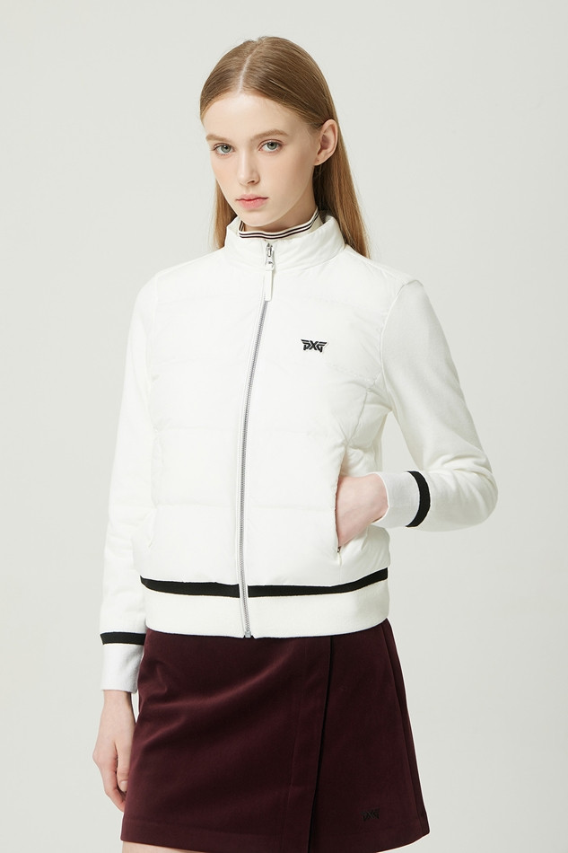 WOMEN WINTER KNIT HYBRID SWING DOWN JACKET