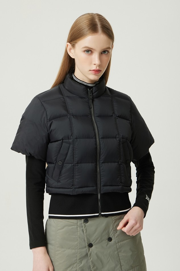 WOMEN WINTER CROPPED DOWN VEST