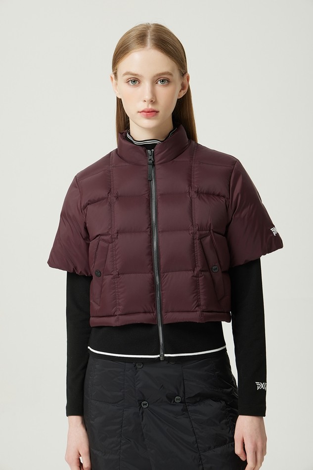 WOMEN WINTER CROPPED DOWN VEST