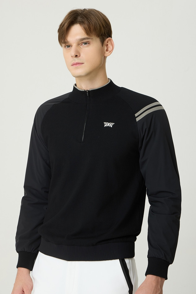 WINTER LINE POINT HALF ZIP WINDPROOF SWEATER
