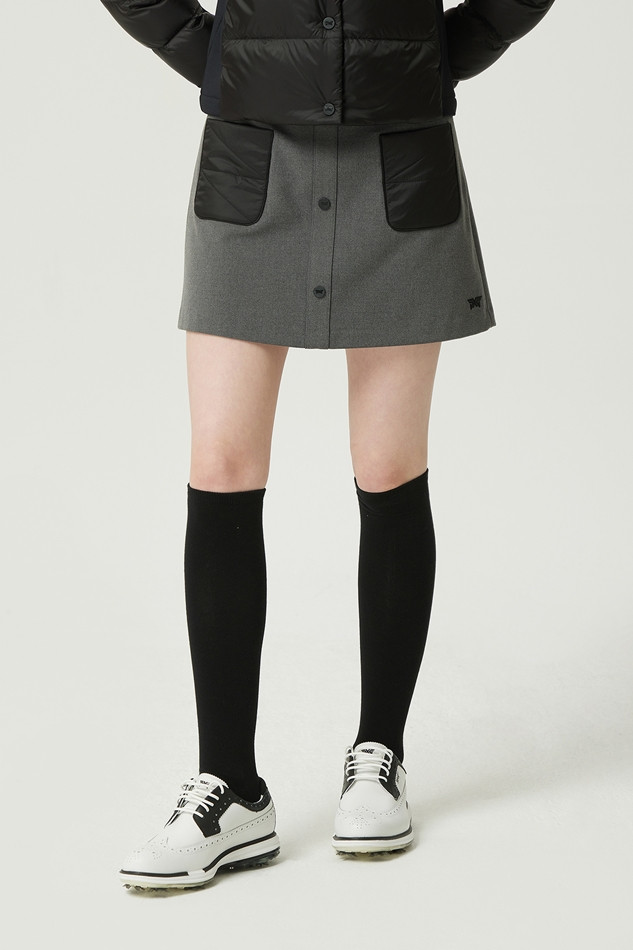 WOMEN WINTER QUILTING POINT SKIRT