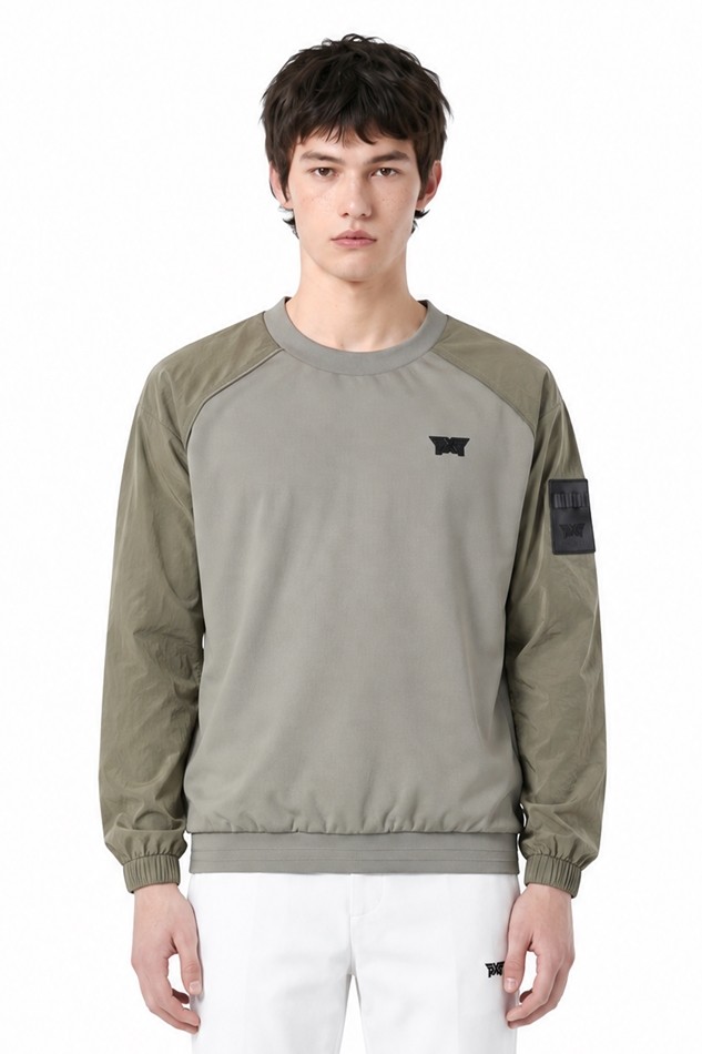 MEN GENO WOVEN HYBRID ROUND LONG SLEEVE PKFPM150805 BEIGE 상품 이미지 1
