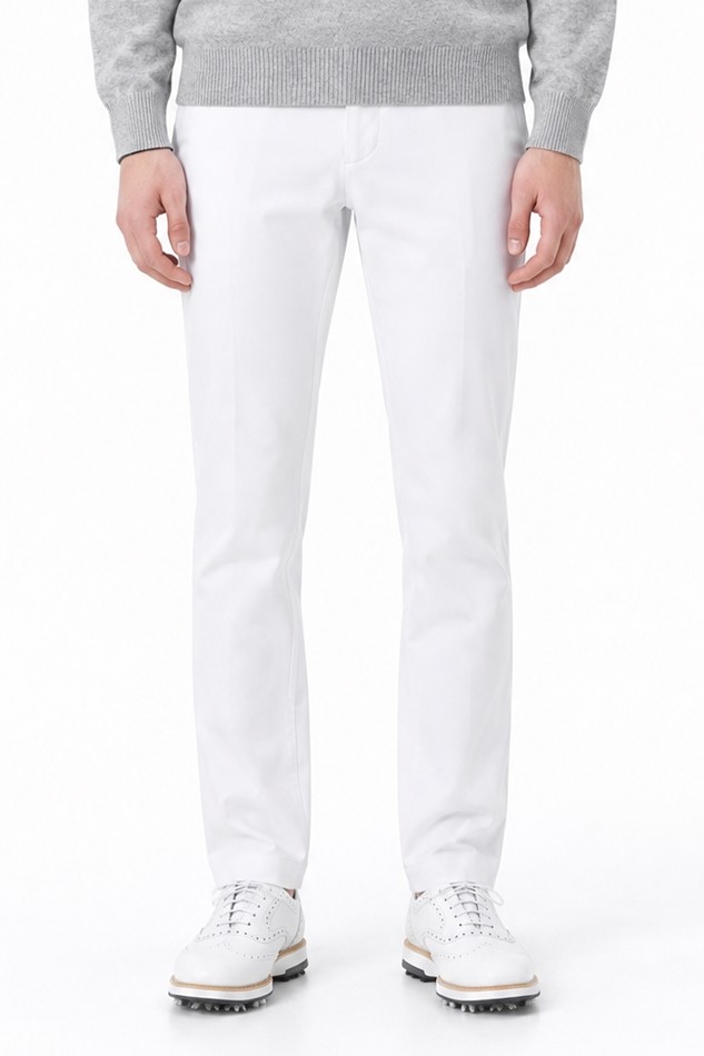 MEN ESSENTIAL SLIM FIT PANTS PKFPM510501 WHITE 상품 이미지 1