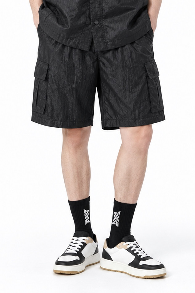 MEN SHORT PANTS PKFPM520121 BLACK 상품 이미지 1