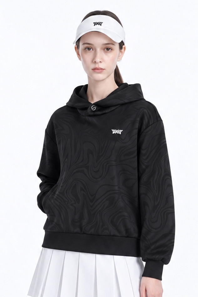 WOMEN DAMASCUS HOOD LONG SLEEVE PKFPW150521 BLACK 상품 이미지 1