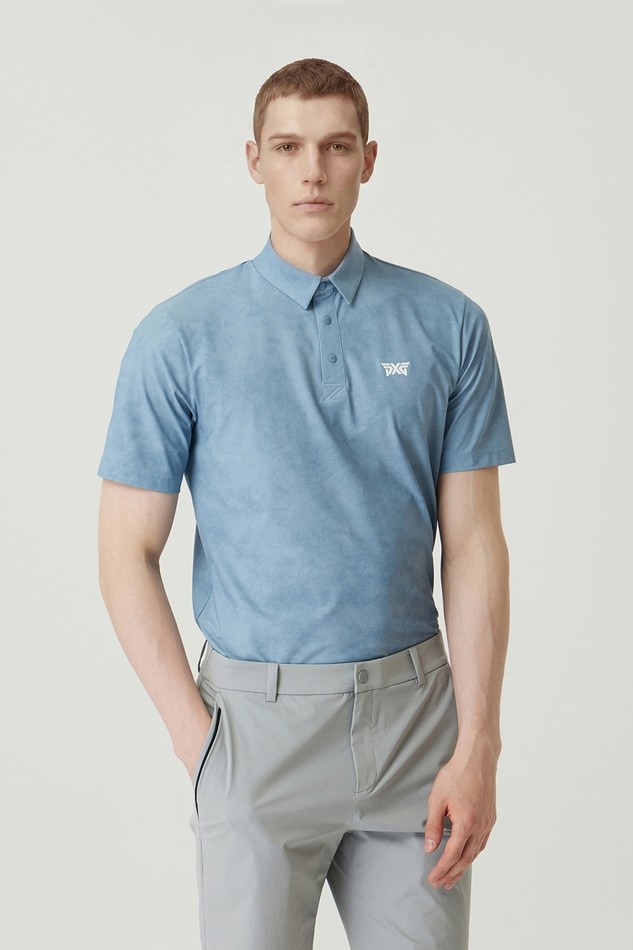 MEN PATTERN COLLAR SHORT SLEEVE