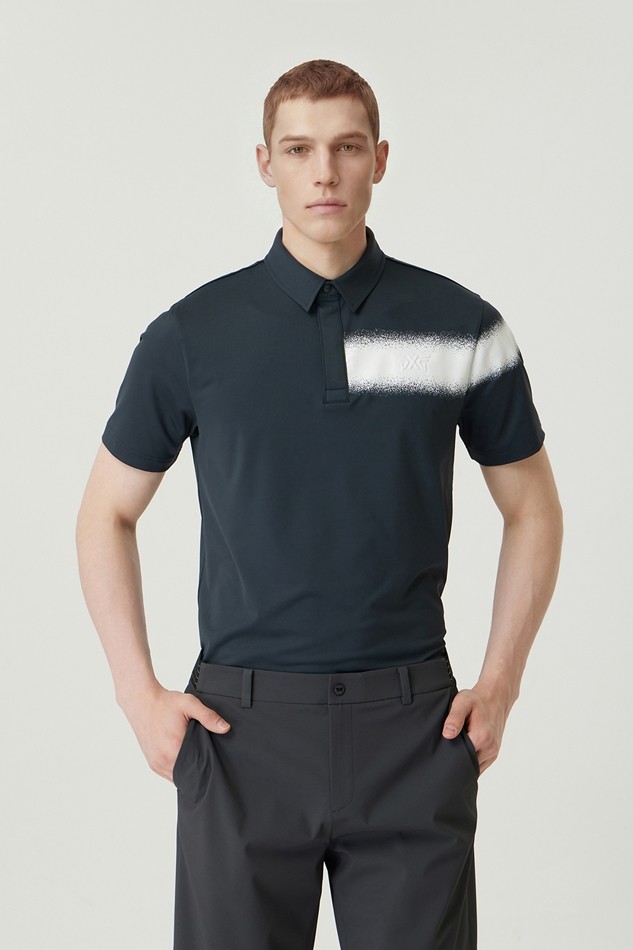 MEN COLOR POINT COLLAR SHORT SLEEVE