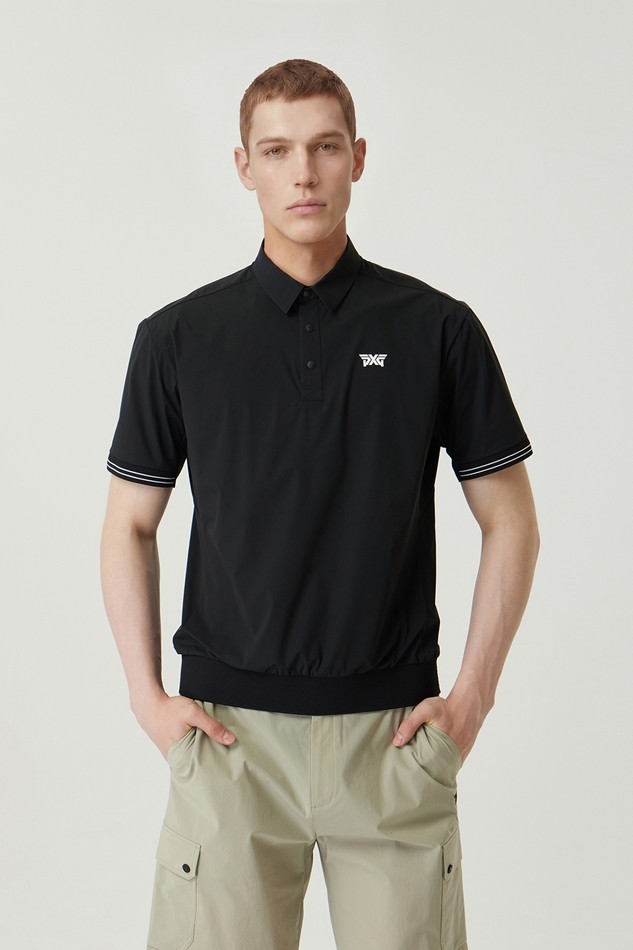 MEN WOVEN LOOSE FIT COLLAR SHORT SLEEVE