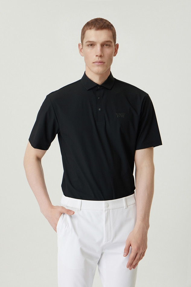 MEN AIR HOLE COLLAR SHORT SLEEVE