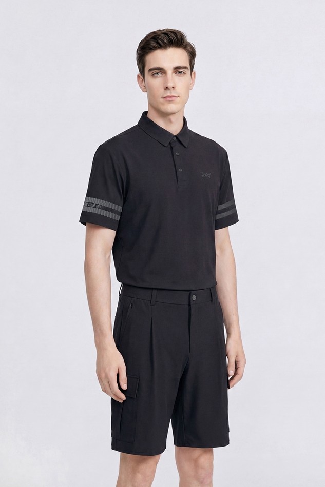 MEN NEW TEXTURED COOLING COLLAR SHORT SLEEVE