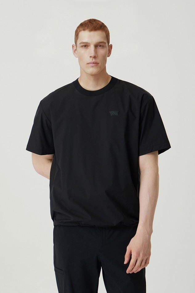 MEN ROUND NECK SHORT SLEEVE ANORAK JACKET