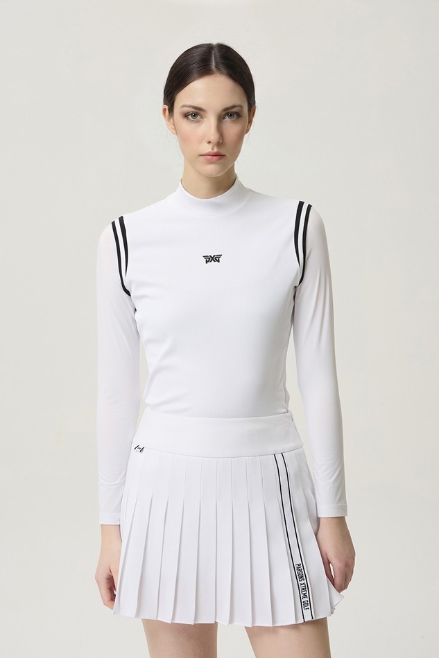 WOMEN COOL SLEEVE MOCK NECK LONG SLEEVE