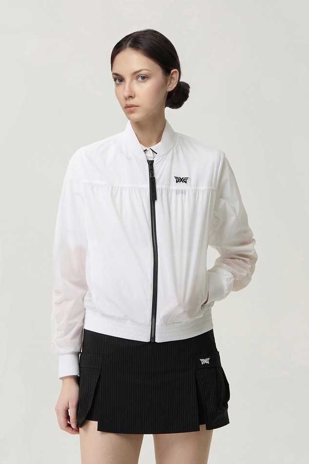 WOMEN SHIRRED MA-1 JACKET