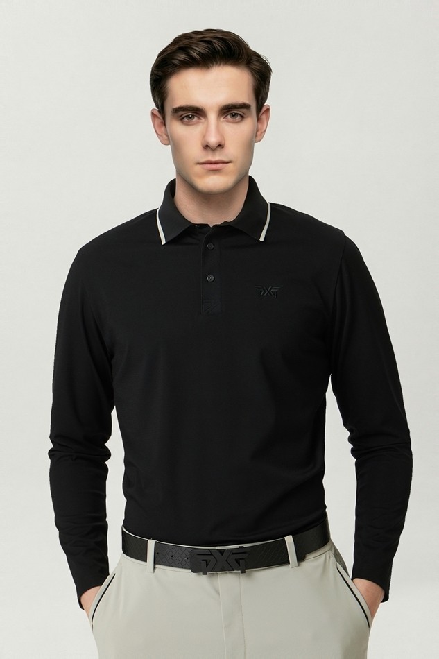 MEN KNITTED NECK COLLAR LONG SLEEVE