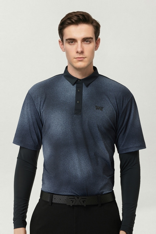 MEN COOL SLEEVE LAYERD COLLAR LONG SLEEVE