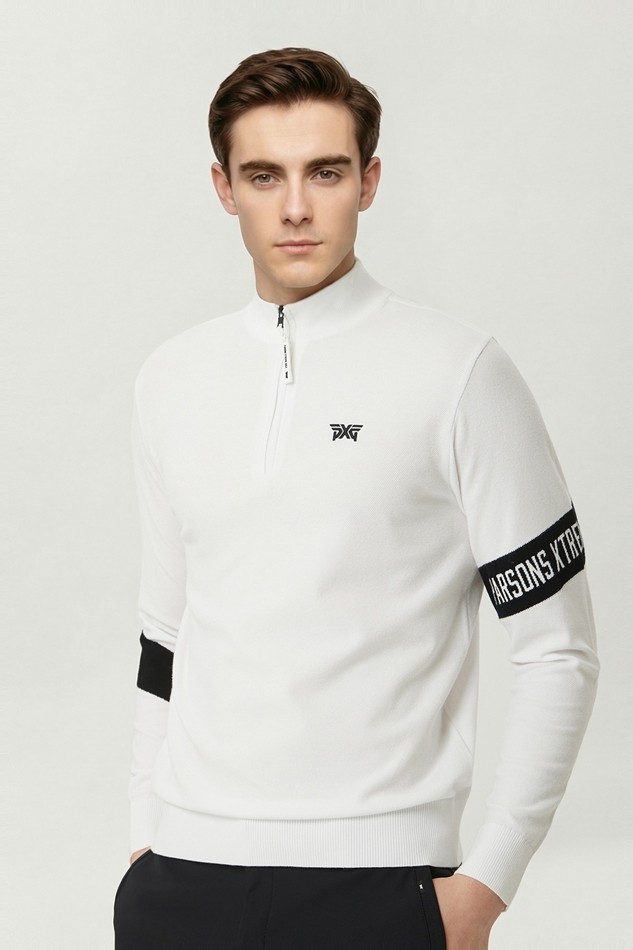 MEN HALF ZIP-UP SWEATER