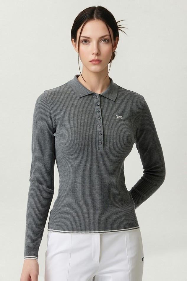 WOMEN SLIM COLLARED SWEATER