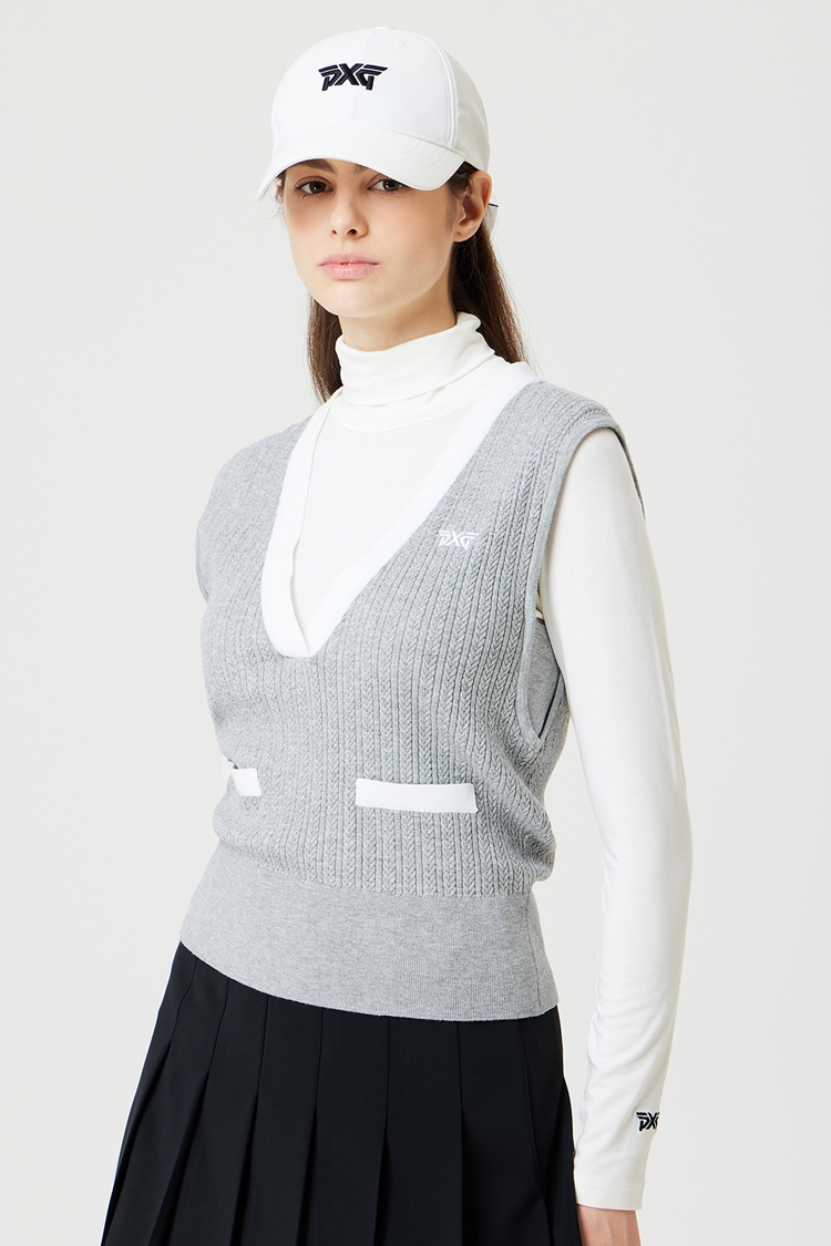 WOMEN V-NECK KNIT VEST