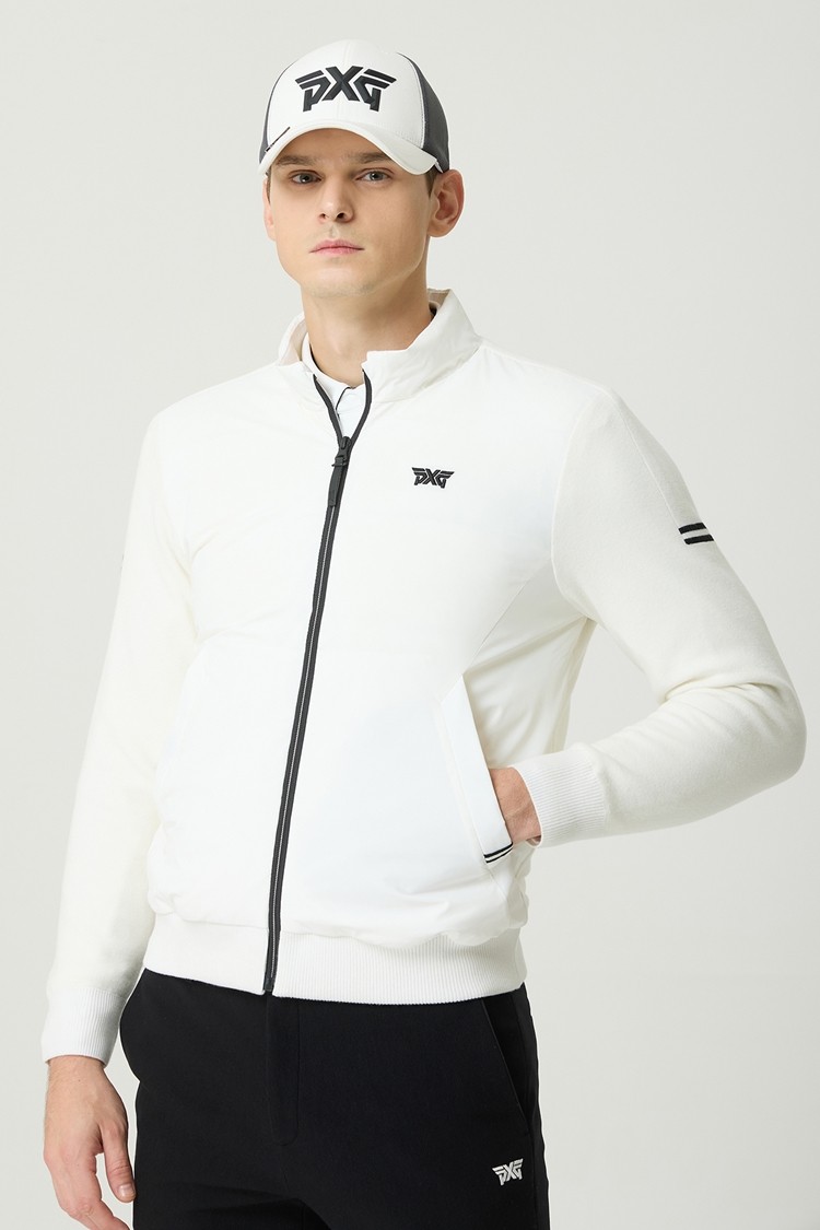 WINTER LINE POINT HYBRID DOWN SWEATER CARDIGAN